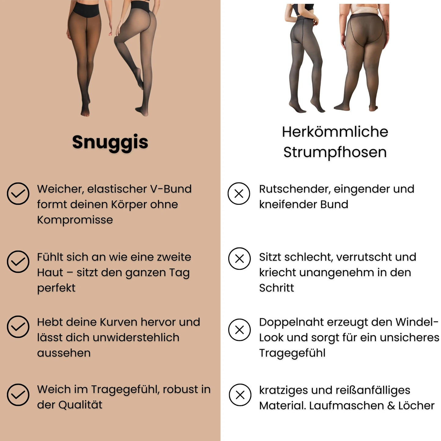 Body Dream Strumpfhose™ - Fleece gefüttert